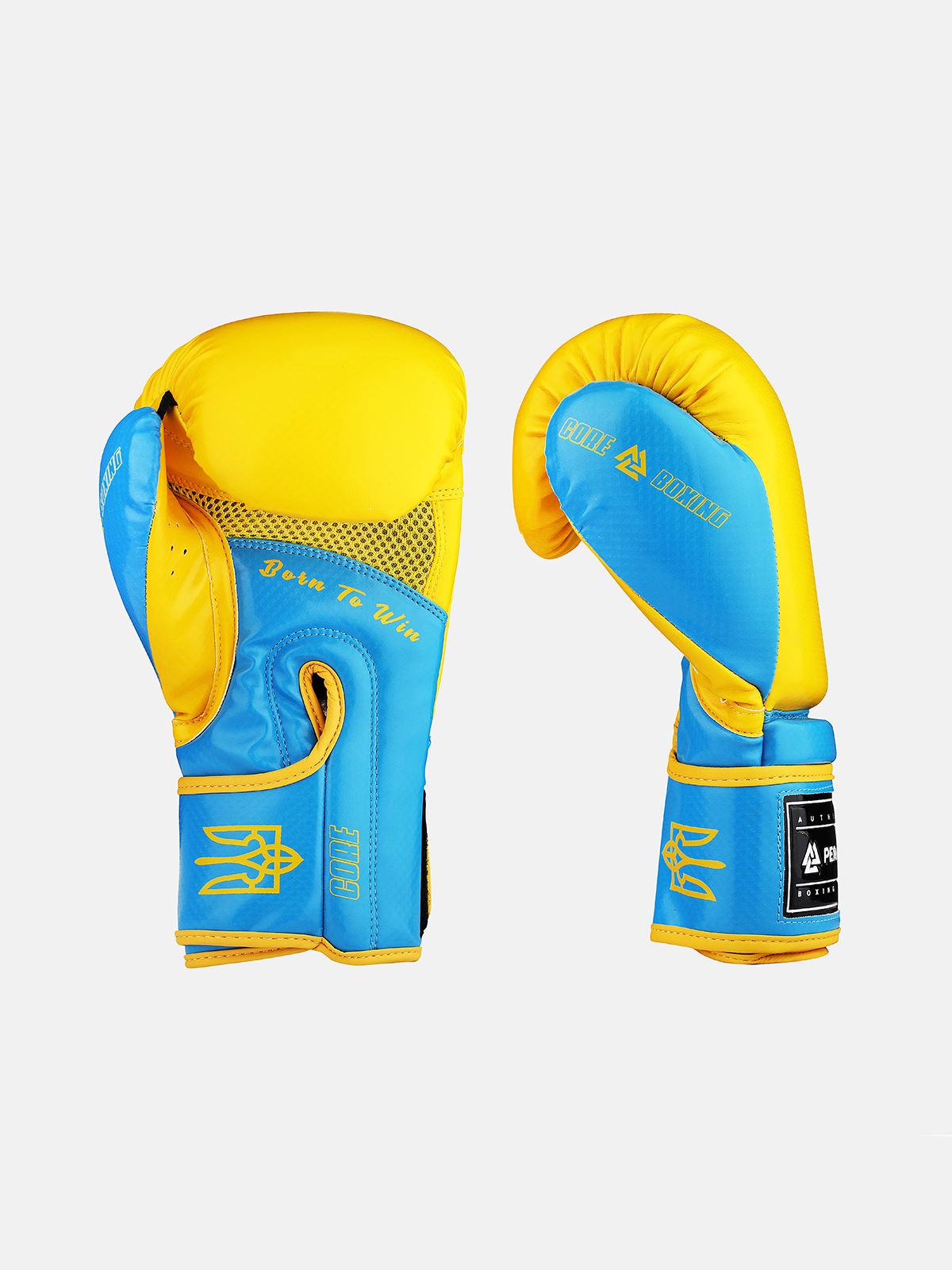 Peresvit Core Boxing Gloves Blue Yellow, Photo No. 2